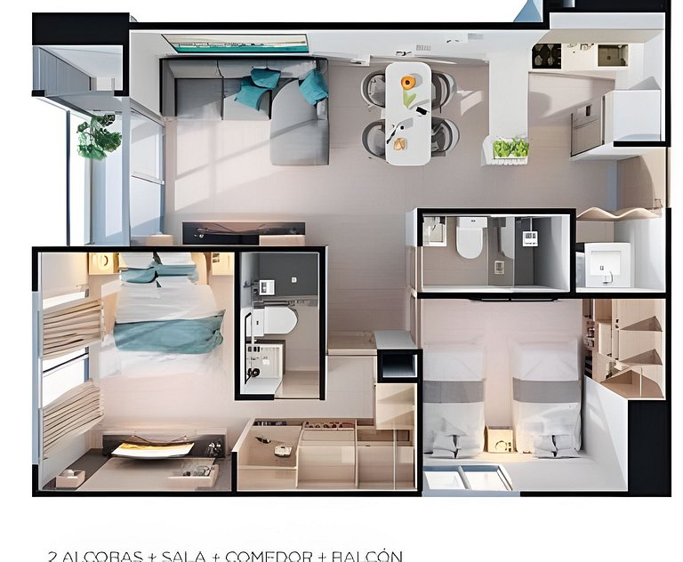 Apartamento Salguero Sunset-Cerca al Mar SOHO-372A